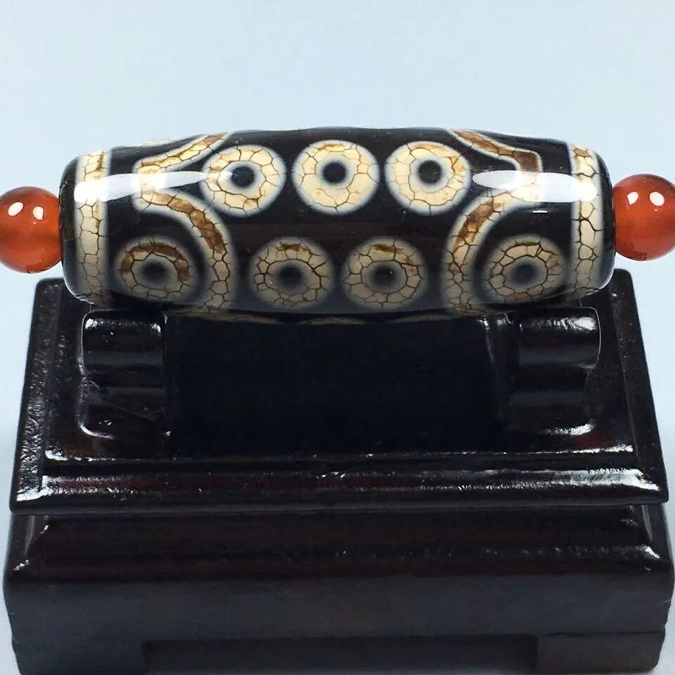 National Wind Tibet Manau crystal weathering bright face 21 Eye back tattoo beads Beads Necklace for Men and Women Lovers Pendant