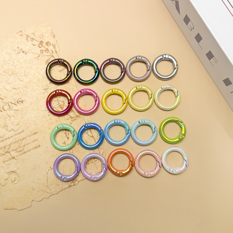 Colorful Spring Clasp Keychain DIY Accessories Connecting Ring Bag Pendant Phone Chain Parts