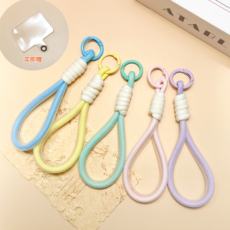 Dopamine Woven Phone Lanyard Colorful Simple Key Anti-Loss Strap Water Bottle Bag Doll Toy Pendant Accessories