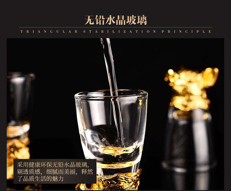 12 Zodiac White Wine Glass Set Quả thủy tinh Trung Quốc Rượu vang nhỏ Ly rượu Một ly Trang trí Hộp quà - Rượu vang ly rượu vang