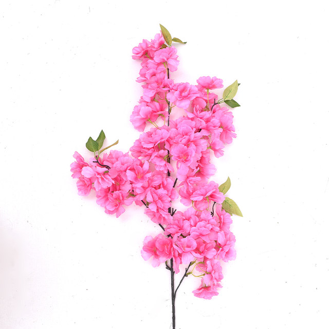 Simulated cherry blossom ສາຂາ wedding plum blossom peach blossom ສາຂາພາດສະຕິກດອກໄມ້ໃນລົ່ມຫ້ອງຮັບແຂກເພດານດອກ vine ອອກແບບໂຄງການພູມສັນຖານຕົ້ນໄມ້