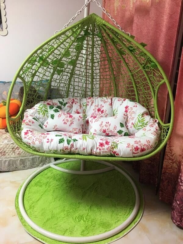 Ghế xích đu treo giỏ mây ghế trong nhà đôi treo ghế đơn chim yến ban công ghế xích đu võng đồ nội thất giả phòng chờ ghế - Bàn ghế ngoài trời / sân ghế treo ban công