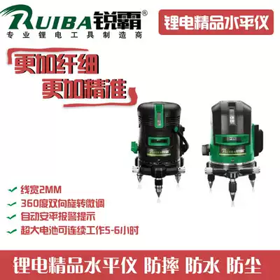 Ruiba green light level laser 2 line 3 line 5 line flat water meter high precision infrared automatic line feeding line measuring instrument