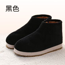 2018 New sole upper cloth shoes sponge base thick bottom zipper non-slip bottom wear hand-made cotton shoes for the elderly