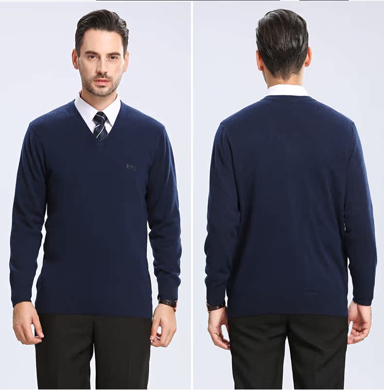 Áo len cashmere cổ chữ V chính hãng cho nam áo sơ mi nam gucci
