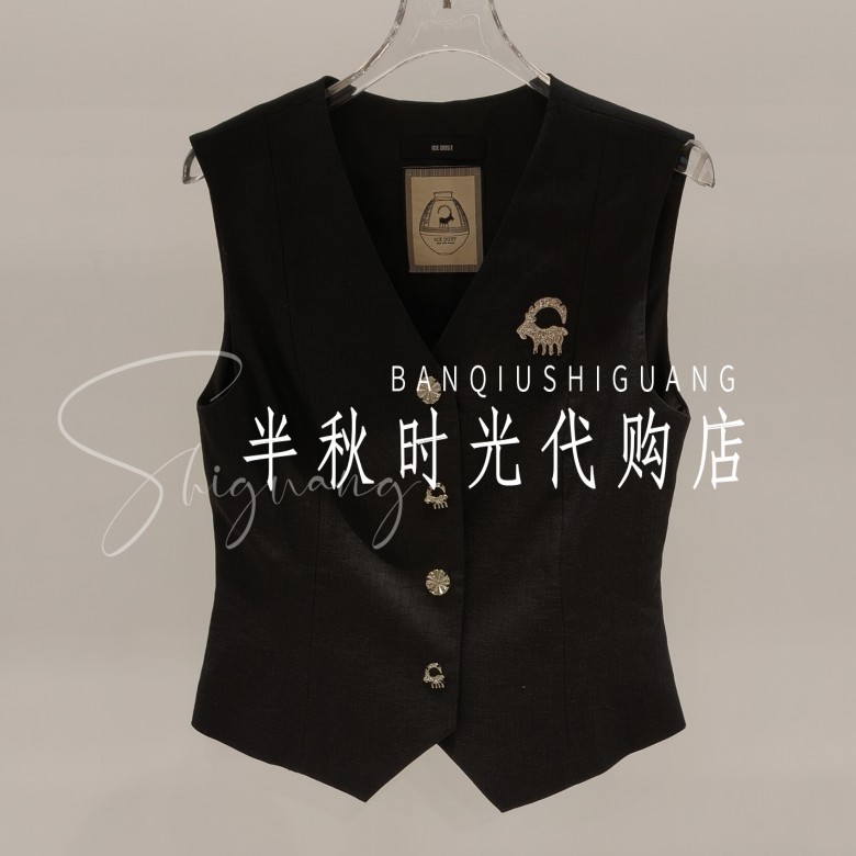 26Ssve30Aa-1380Ic*E Double Crown Authentic Product 2026 Spring/Summer Casual Sleeveless Jacket