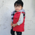 Trẻ em dày xuống bông trùm đầu bông áo vest mùa thu và mùa đông bé trai và bé gái ấm áp kẻ sọc vest vest áo gile thu đông bé trai Áo ghi lê