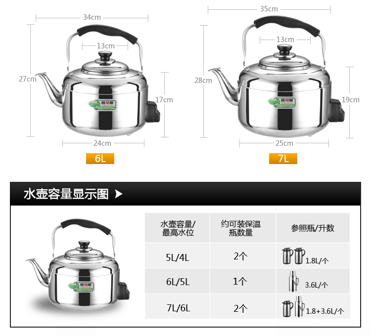 ấm siêu tốc fujika Ấm đun nước điện 10L công suất lớn huýt sáo nước đun sôi ấm đun nước gia đình 567L ấm đun nước bằng thép không gỉ 304 giá ấm siêu tốc