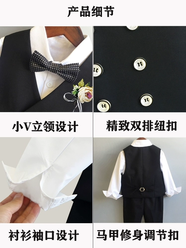 Костюм мальчика цветочника, осенний классический костюм, детское платье девочки цветочницы, наряд на выход