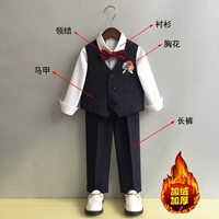 Флисовый комплект, жилет, рубашка, штаны, галстук-бабочка на лацкан, 3 предмета