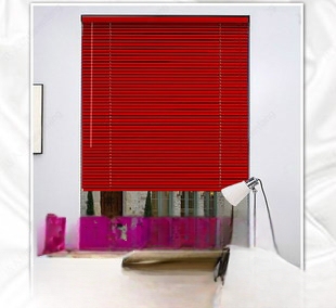 Beijing Aluminum Alloy Blinds, Blackout Blinds for Office and Bathroom, Electric Red Blinds, No Drilling Required
