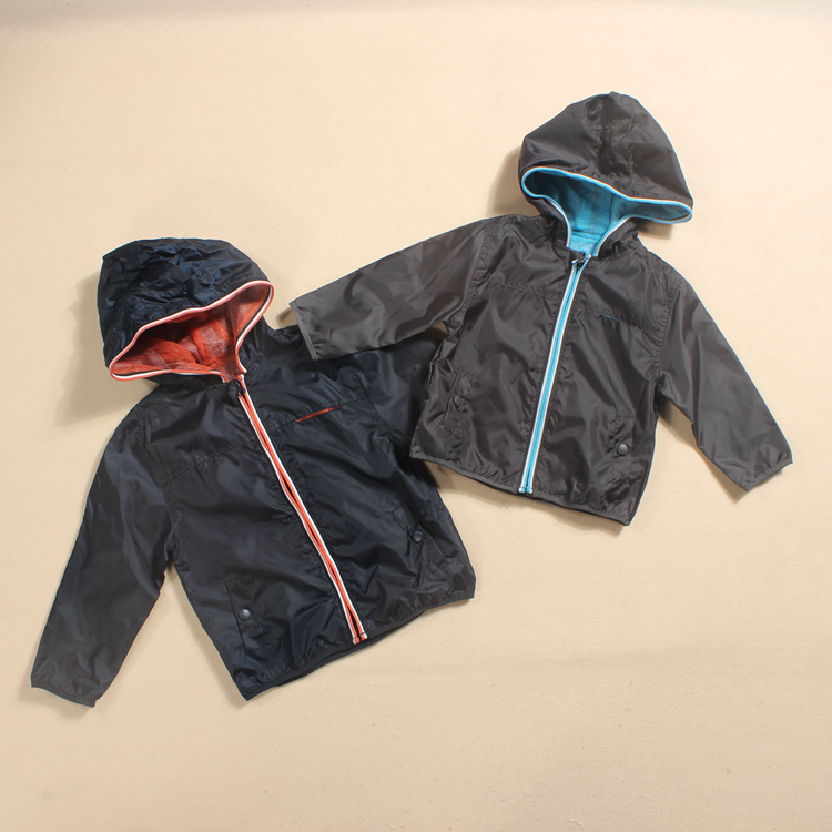 Foreign Trade Export Original Single Monolayer Windproof Coat Outerwear with cap cardiovert Long sleeves Spring and autumn Scout