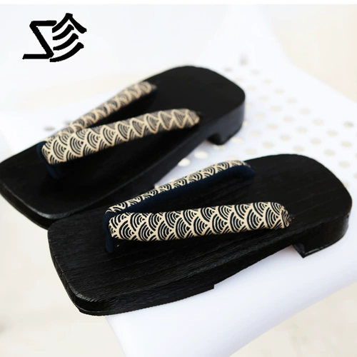珍凡妮 Японские босоножки, сабо, черные тапочки, косплей