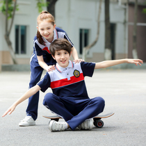 2021 new Summer Kindergarten Garden Costume Short Sleeve School Uniform for primary and middle school students class clothes sports clothes high school uniforms