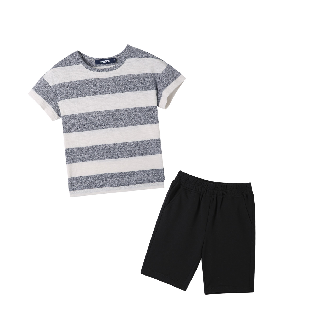 Mặc vào mùa hè trẻ em quần áo mới set boy thời trang trong top quần short trẻ lớn bình thường của hai mảnh bộ.