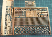 216 new Sanjiang model over 14 years old 120 bluebir Bluebird yacht parts etching sheet