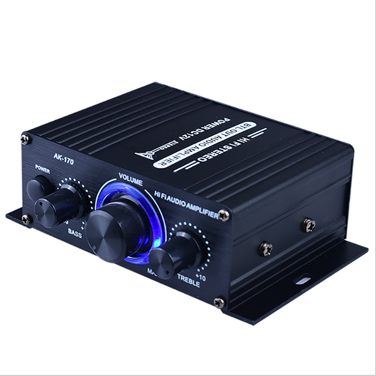 AK170 mini 12V power amplifier 2 0 car small power amplifier home desktop HIFI computer power amplifier