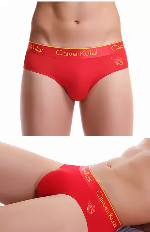 Quần lót nam châm tăng sinh lý  Quần Lót Nam Nam Màu Đỏ Lớn Quần Lót Quần Đùi Thoáng Khí Năm Con Thỏ Và Rồng Năm Quần Short Cưới Modal quần xì nam từ tính Quần Lót Nam Châm Nam Giá Tốt