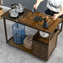 Mobile Tea Table Home Small Tea Desk Living-room Tea Car Balcony Tea Kungfu Tea Tray Tea Tray Tea Tray Tea Set Integrated
