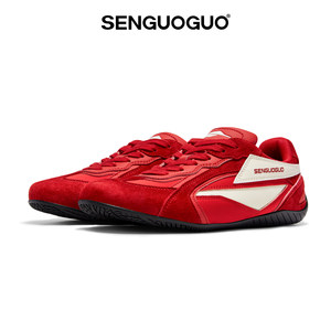 [Same Style as Hou Minghao] Sen Guoguo Racing Shoes/Red Moral Training Shoes for Women 2026 Sneakers Height-Increasing Shoes for Men