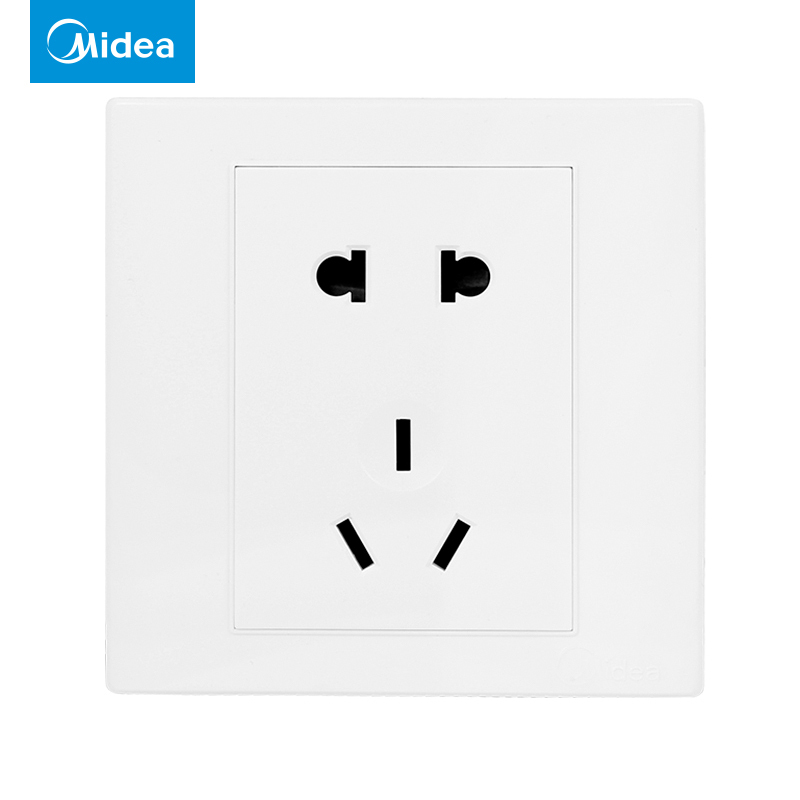 Midea Beauty C06 Series Jii Open Five Holes Five Holes Power Socket Plus Dual Switch Switch Socket Panel