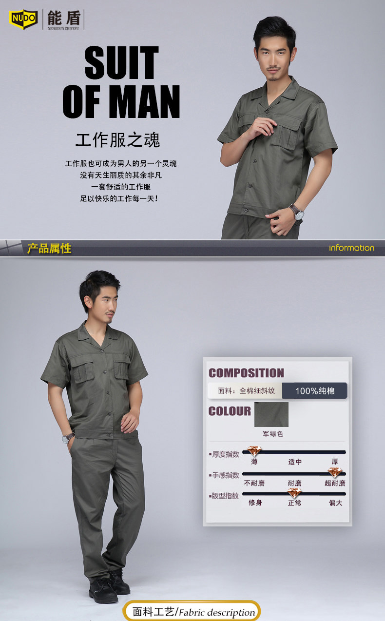 Tenue de travail en coton - Ref 1915102 Image 9