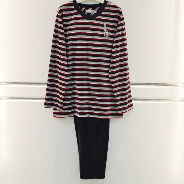 Đặc biệt cung cấp đồ ngủ mùa thu hươu mới mùa thu và mùa đông nam cotton ba lớp ấm cắt thời trang cashmere ấm áp dài tay áo ngủ nam dài tay