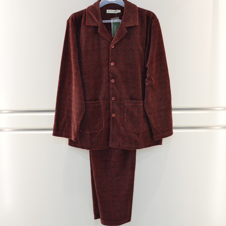 Đặc biệt cung cấp đồ ngủ mùa thu hươu mới mùa thu và mùa đông nam cotton ba lớp ấm cắt thời trang cashmere ấm áp dài tay đồ bộ thể thao nam