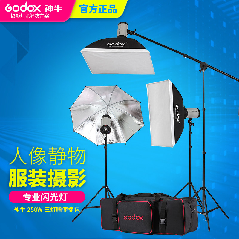 Shen Niu 250W studio set Soft light box photography light Soft light box set photographic equipment Studio flash