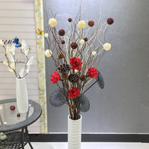 Net red dry bouquet real branches dried flower forever flower home furnishings living room porch window floor decoration natural