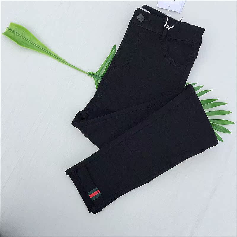 Baixing 6616 mùa thu và nhung mỏng cộng với nhung ấm áp đáy quần quần nữ 2018 phiên bản Hàn Quốc mới là eo cao mỏng quần áo công sở nữ