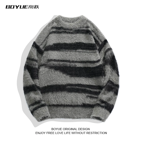 Японский ретро трикотажный свитер подходит для мужчин и женщин для отдыха для влюбленных