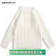 BOYUE silk jump twist striped pullover round neck solid color sweater niche trend couple ins sweater men's jacket