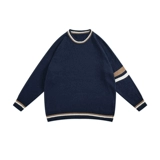 Трикотажный демисезонный свитер для отдыха для влюбленных, круглый воротник