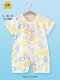 婴儿纯棉短袖超萌连体衣夏装爬服夏季衣服新生儿睡衣宝宝薄款哈衣