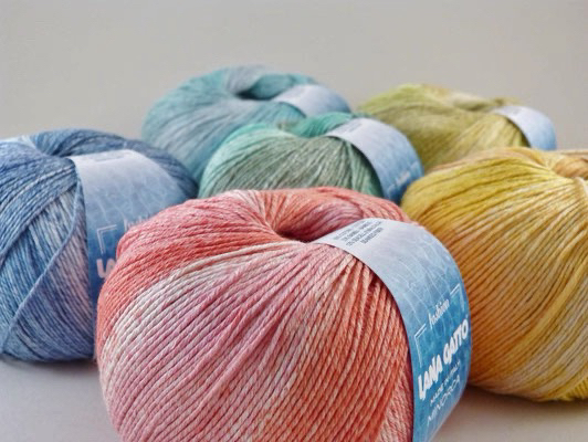 Imported Yarn, Original Imported from Italy, Lana Gatto Lazy Cat Minorca Seaweed Cotton Bamboo Yarn