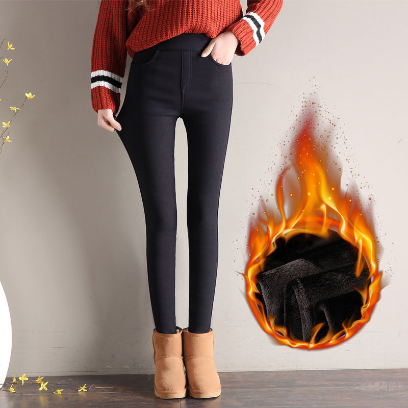 友恋魔术裤黑色2019新款高腰显瘦秋冬加绒打底裤女裤外穿棉裤