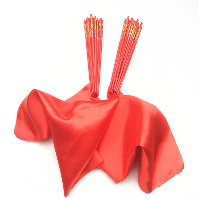 Chopsticks dance Mongolian adult red silk dancing chopsticks children's tenth-level combination jubilant inter-class dance props 24CM