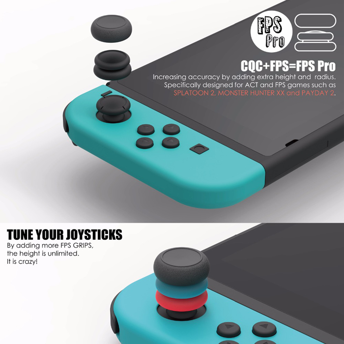 Skull & Co. Nintendo Switch rocker nắp NS bảo vệ nắp rocker Kết hợp bộ đồ nâng cao xếp chồng - Cần điều khiển tay cầm chơi game cho điện thoại