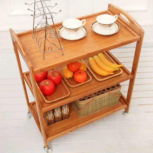 Рука -Пушивая мобильная нанца обеденная машина кухонная кухня для закуски чайная корзина Hot Pot Hot Pot многофункциональный полки с колесами