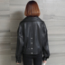 Papo Shidi Hained leather leather 2018 thu đông mùa đông mới bằng da cừu xe máy Áo khoác nữ thời trang Hàn Quốc 80 áo da dáng dài Quần áo da