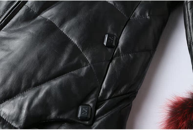 Áo khoác lông cừu mùa thu 2018 mới của Hained Leather xuống áo khoác lông cáo phiên bản Hàn Quốc của áo khoác lông cừu nữ áo da lộn lót lông