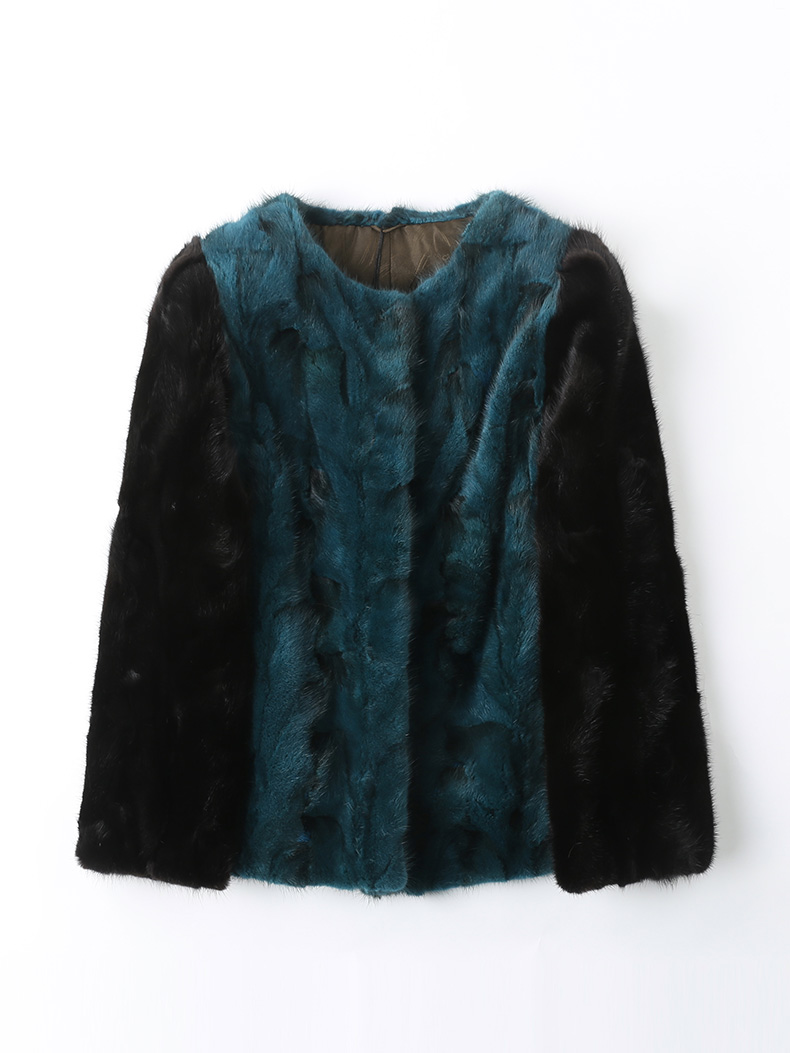 Papo Shidi 2018 Haining mùa xuân mới mink fur cỏ ladies chính tả da lộn áo khoác vòng cổ áo áo khoác nữ lông cừu cao cấp