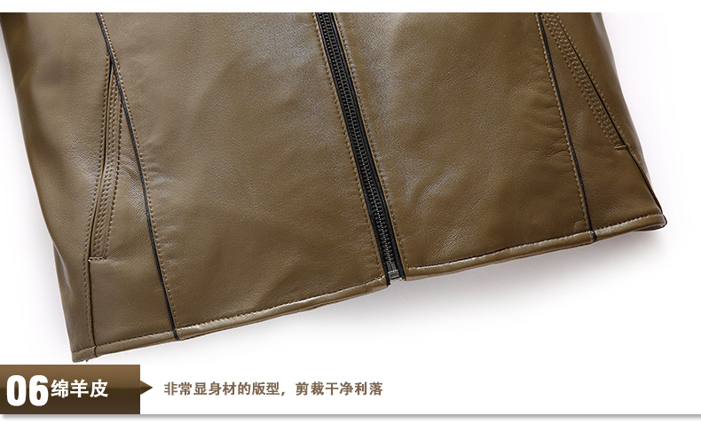 Papo Shiti 2018 mùa xuân mới Haining da người đàn ông da ngắn của da cừu áo khoác đứng cổ áo jacket mẫu áo khoác nam đẹp 2021