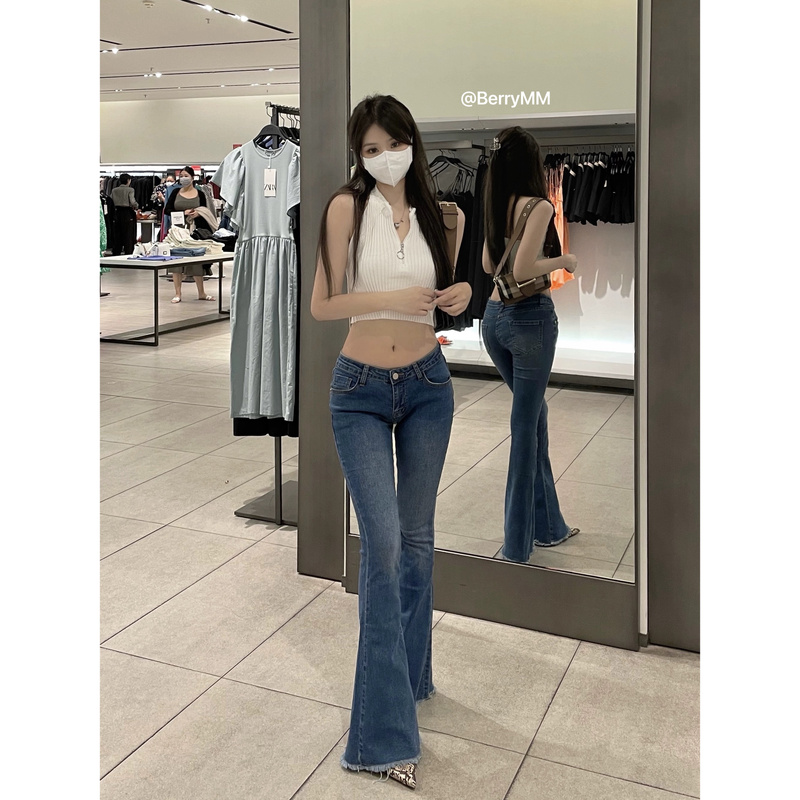 Berrymm Dream Pants! American-Style Sexy Low-Rise Skinny Jeans with a Slight Flare