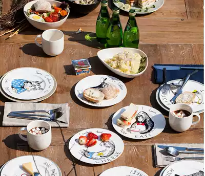 Dust Yao creative cartoon animal plate high quality fine quality bone china