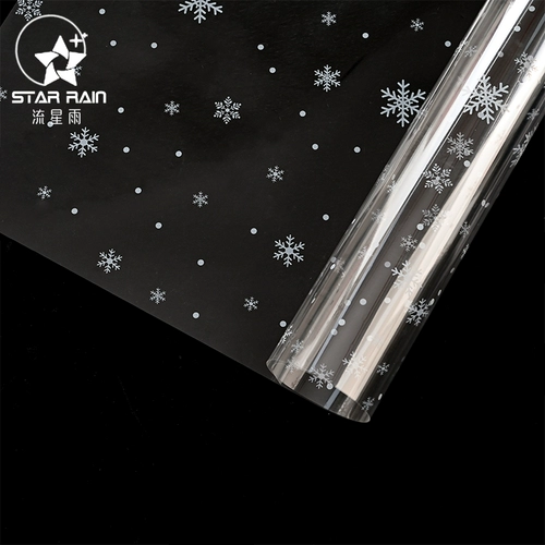 Apple, целлофан, упаковка, рождественский цветочный магазин, со снежинками, увеличенная толщина, букет