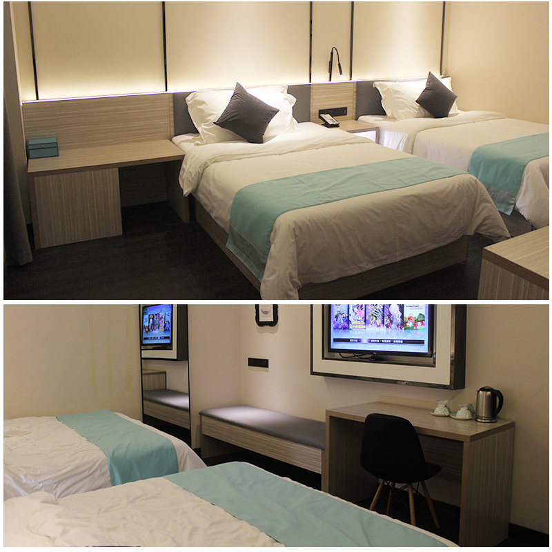 Hotel Guesthouse Furniture Standard Furnished Furniture Full Room Soft Baggage Bed