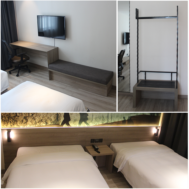 Hotel Guest House Peers Full set of furniture A single double bed by the TV Desk Luggage Rack Yard of the same paragraph