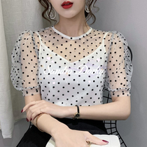 French SandroDorky new Korean shirt short sleeve slim net red Joker coat women